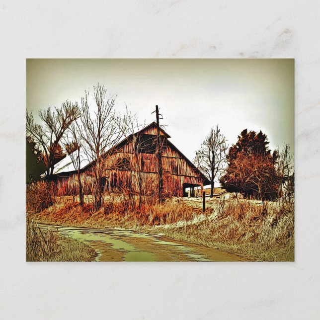 Swayback Barn Vykort (Framsida)