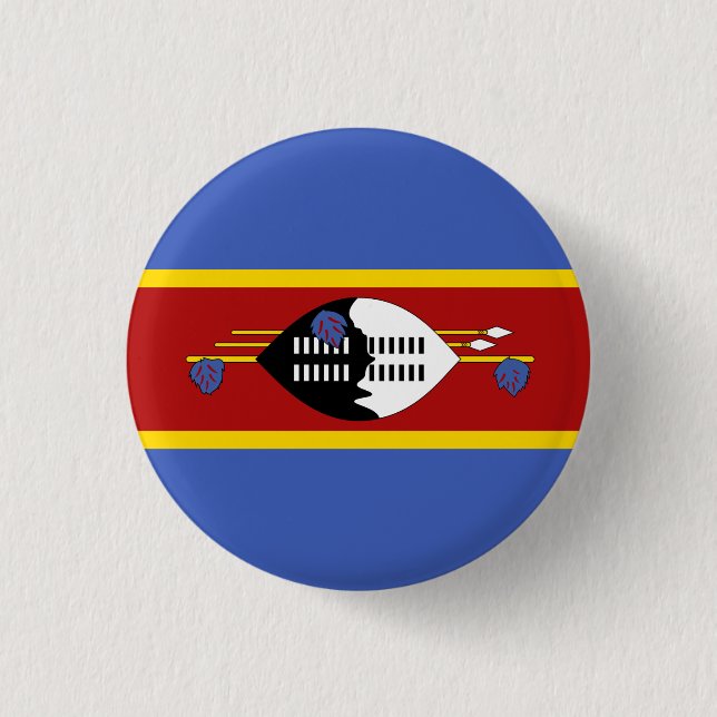 Swazi Flagga, Flagga Eswatini Knapp (Framsida)