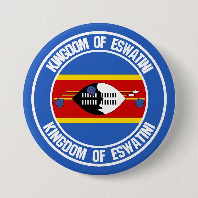 Swaziland (Eswatini) Round Emblem Knapp (Framsida)