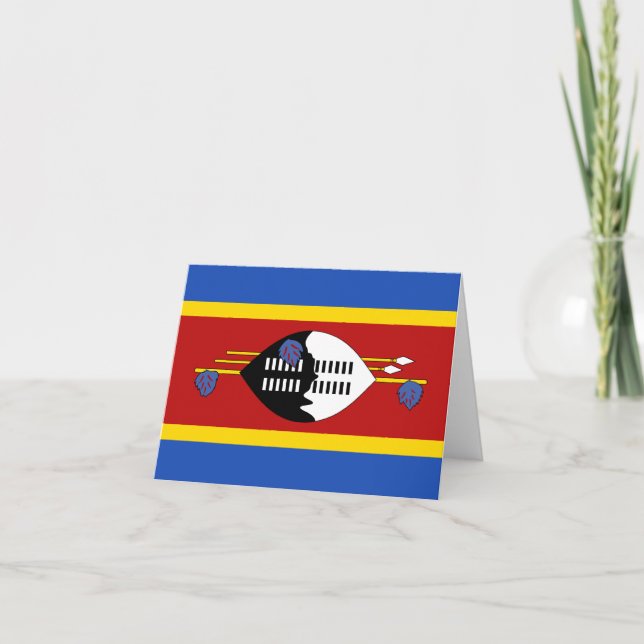Swaziland Flag Notekard Kort (Framsida)