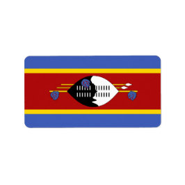 Swaziland flagga adressetikett