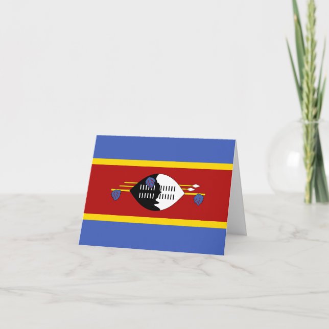 Swaziland flagga anteckningskort (Framsida)