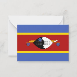 Swaziland flagga anteckningskort