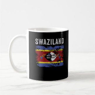 Swaziland Flagga Distress - Swazi Flagga Kaffemugg