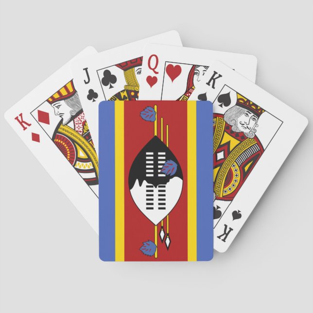 Swaziland Flagga Games, Eswatini-spelkort Casinokort (Baksidan)