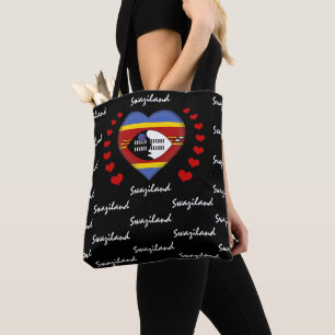 Swaziland Flagga & Heart, Flagga mode / sport Tygkasse