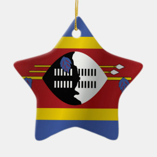 Swaziland flagga julgransprydnad keramik