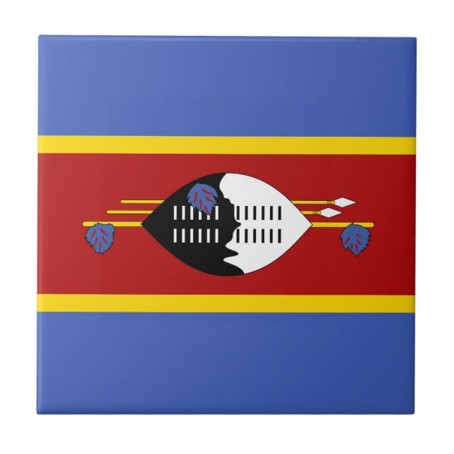 Swaziland flagga kakelplatta (Framsidan)