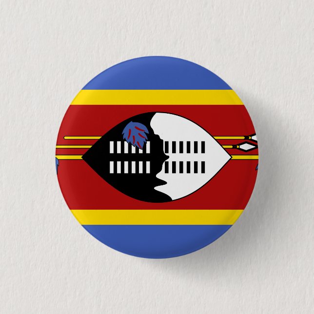 Swaziland Flagga Knapp (Framsida)