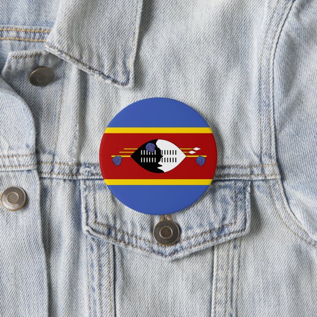 Swaziland flagga knapp (In Situ)