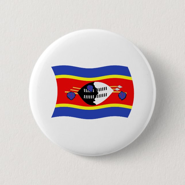 Swaziland Flagga Knapp (Framsida)