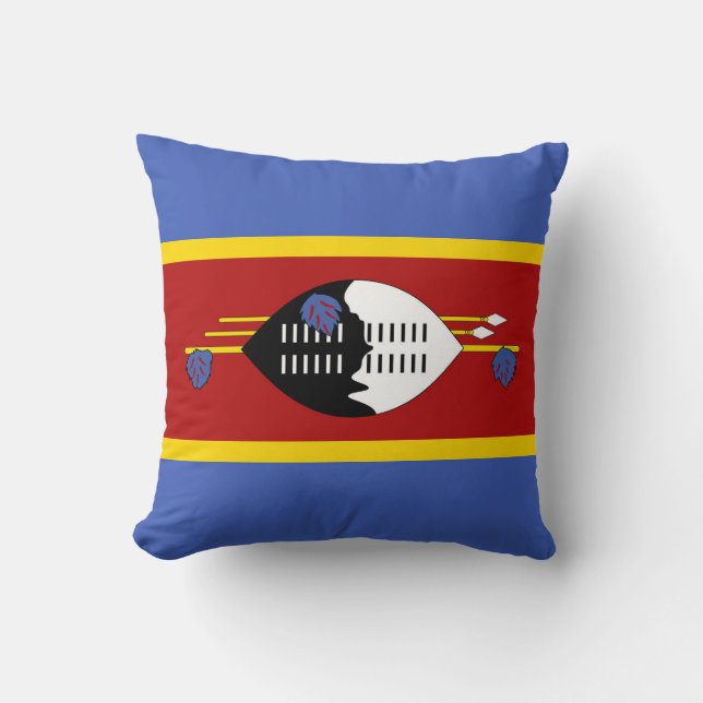 Swaziland flagga kudde (Framsida)
