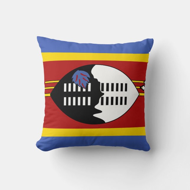 Swaziland Flagga Kudde (Framsida)