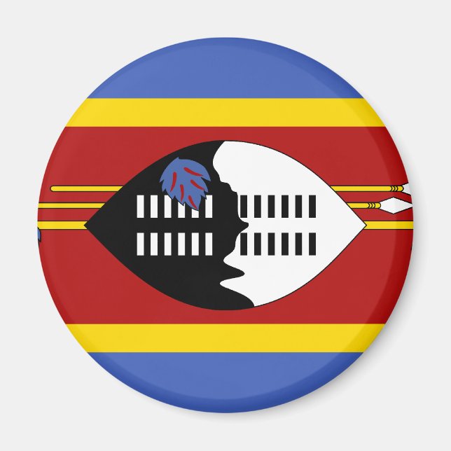 Swaziland Flagga Magnet (Framsidan)