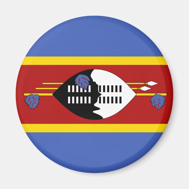 Swaziland Flagga Magnet (Framsidan)
