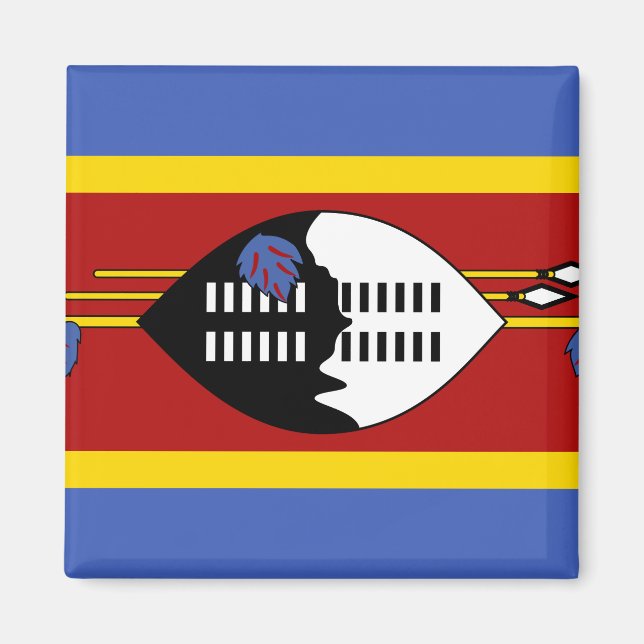 Swaziland Flagga Magnet (Framsidan)