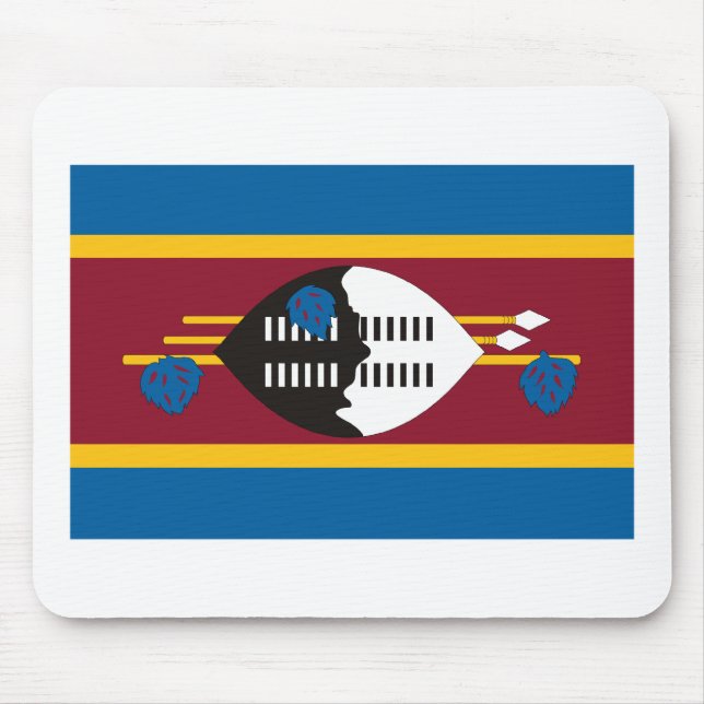 Swaziland flagga Mousepad Musmatta (Framsidan)
