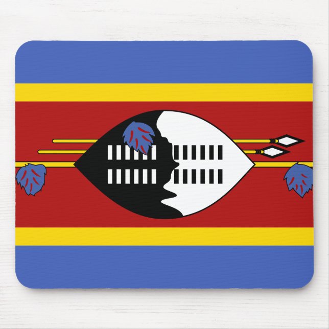 Swaziland Flagga Musmatta (Framsidan)