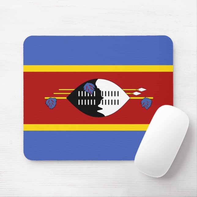 Swaziland flagga musmatta (Med mus)