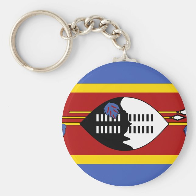 Swaziland Flagga Nyckelring (Framsidan)