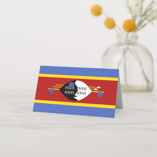 Swaziland flagga placeringskort (Framsida)