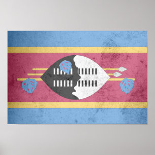 Swaziland Flagga Poster