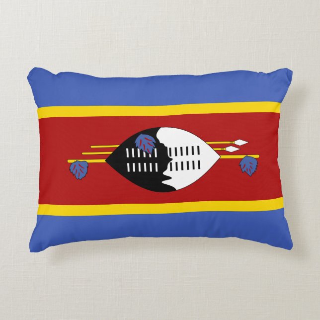 Swaziland flagga prydnadskudde (Framsidan)