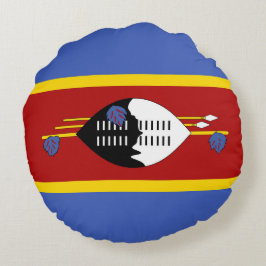 Swaziland flagga rund kudde