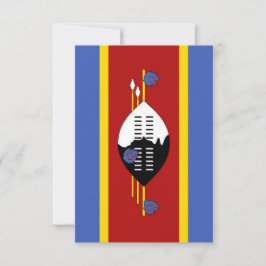 Swaziland flagga tack kort