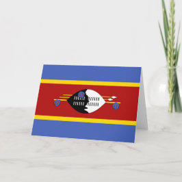 Swaziland flagga tack kort