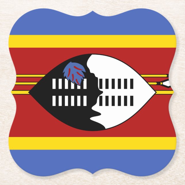 Swaziland Flagga Underlägg Papper (Framsida)