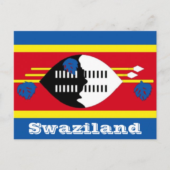 Swaziland flagga vykort (Framsida)