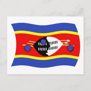 Swaziland Flagga vykort