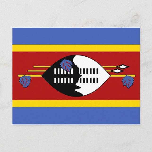 Swaziland Flagga vykort (Framsida)