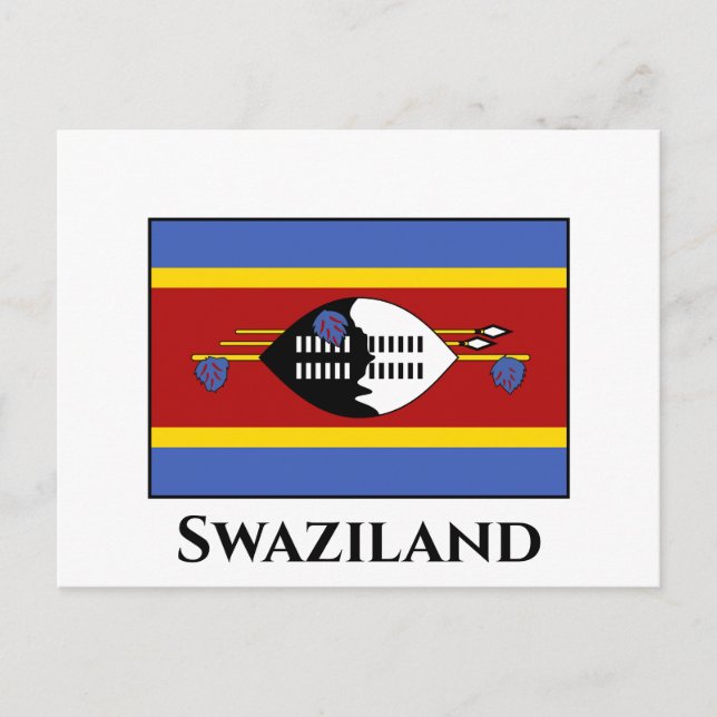 Swaziland Flagga Vykort (Framsida)