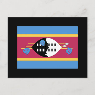 Swaziland Flagga Vykort