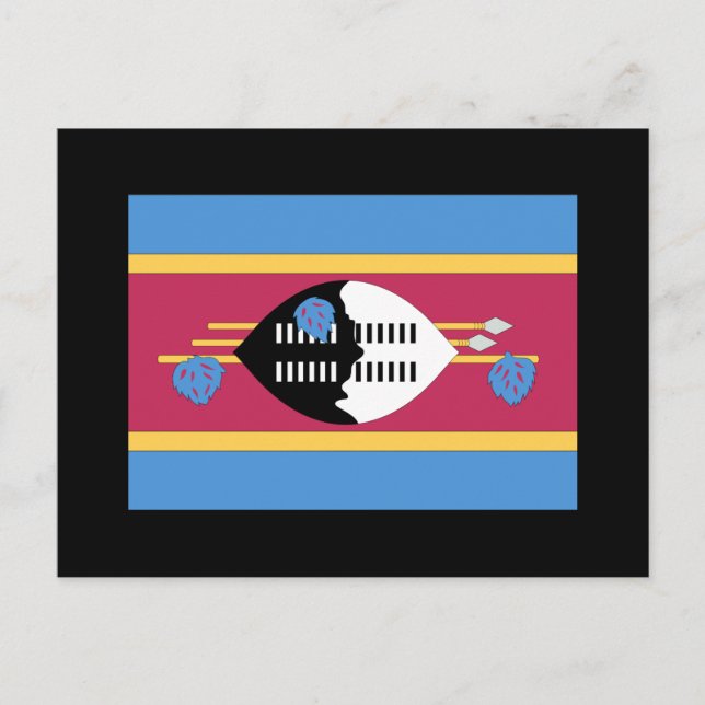 Swaziland Flagga Vykort (Framsida)