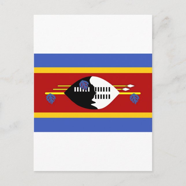 Swaziland flagga vykort (Framsida)