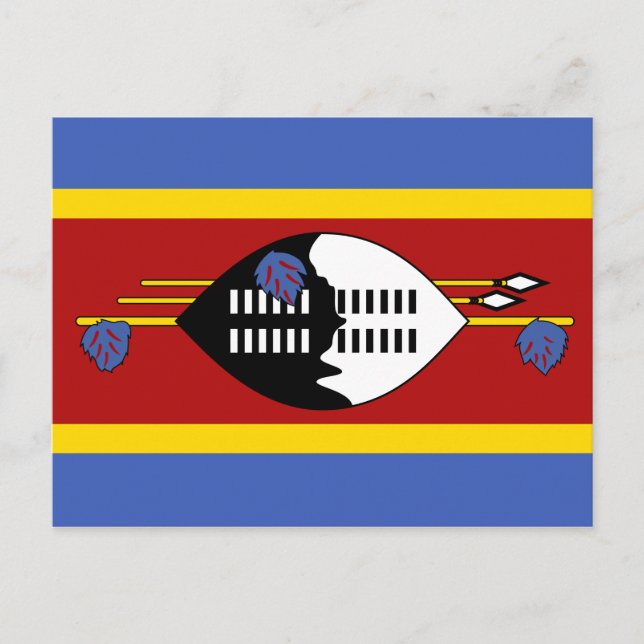 Swaziland Flagga Vykort (Framsida)