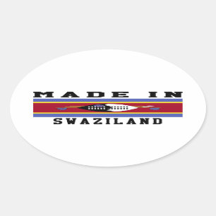 Swaziland har utformat ovalt klistermärke