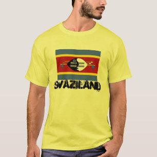 SWAZILAND*-manar beställnings- T-tröja för flag Tee Shirt