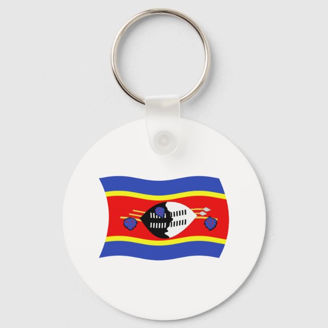 Swaziland Nyckelring med flagga (Framsida)