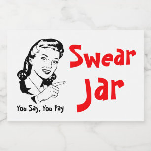 Swear Burk Gag Gift Mat Etiketter