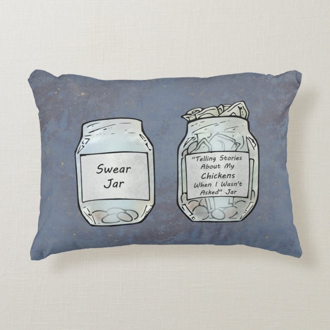 Swear Burk och Chicken Burk Prydnadskudde (Framsidan)