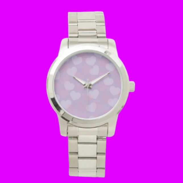 Swearing Sprinkle | Lavender Heart Oversized Armbandsur (Skapare uppladdad)