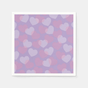 Swearing Sprinkle Lavender Heart Party Napkins Pappersservett