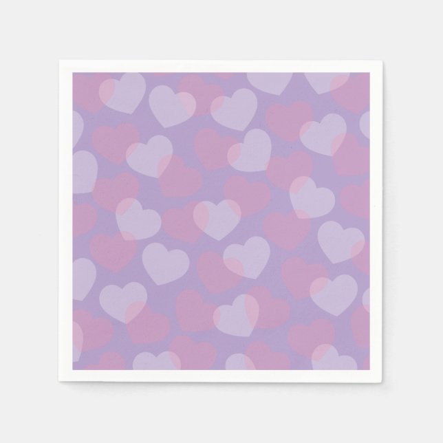 Swearing Sprinkle | Lavender Heart Party Napkins Pappersservett (Framsidan)