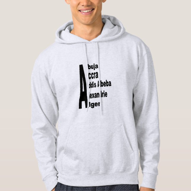 Sweat à capuche cendre   AFRIQUE  TOURISME  Hoodie (Framsida)
