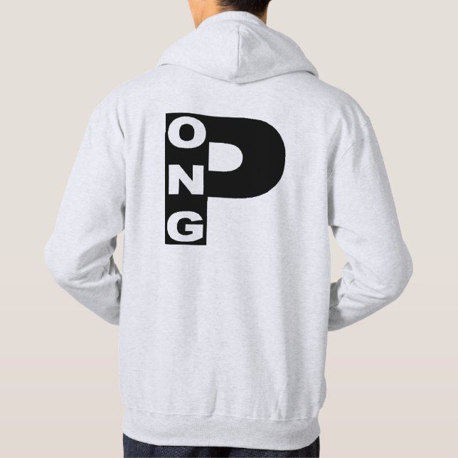 Sweat à capuche cendre dos Design PING PONG Hoodie (Baksida)
