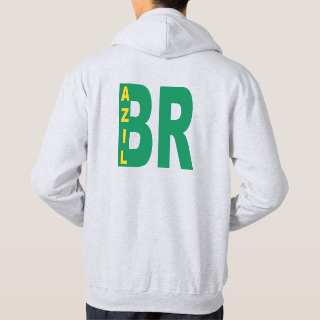 Sweat à capuche cendre dos homme  DESIGN  BRAZIL  Hoodie (Baksida)